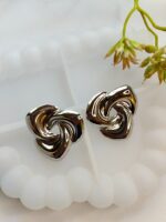 Twist Design Sculpted Stud Earrings