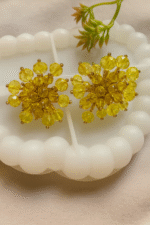 Elegant Beaded Floral Stud Earrings - Image 4