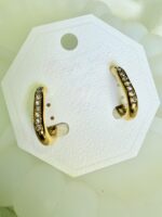 Elegant Hoop Earrings with Sparkling Detail