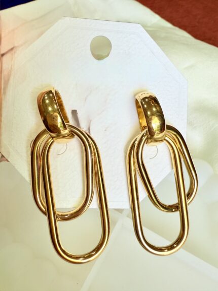 Modern Link Chain Statement Earrings