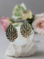 Elegant Silver Leaf Stud Earring