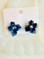 Geometric Crystal Cluster Earrings - Image 3