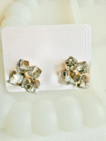 Geometric Crystal Cluster Earrings - Image 4