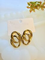 Gold Double-Link Statement Earrings