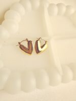 Heart Huggie Hoop Earrings