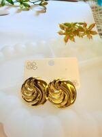 Sculptural Swirl Statement Earrings