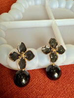 Floral Pearl Drop Earring - Image 5