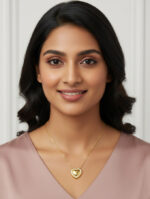 Radiant Gold-Plated Heart Pendant Necklace with Crystal Accents - Image 2