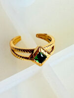Gold Pyramid Crystal Ring – Bold & Elegant - Image 2