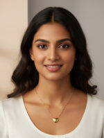 Dainty Gold Heart Pendant Necklace with Starburst Detail - Image 2