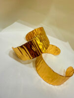 Textured Gold-Plated Cuff Bracelet