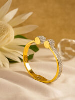 Gold-Plated Crystal Dual-End Bangle