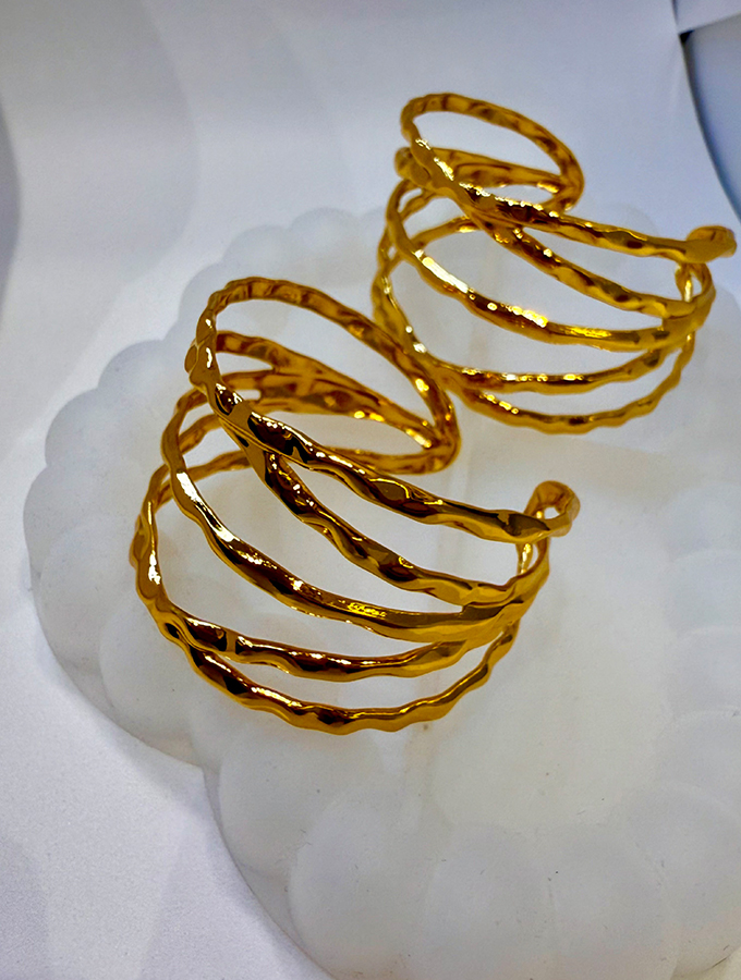 Ornesta-products-56 Golden Spiral Twist Bangles - Image 1
